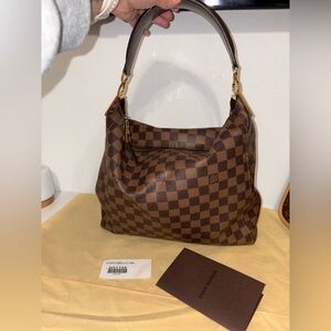 Sold Louis Vuitton Portobello PM Damier Ebene Shoulder Bag